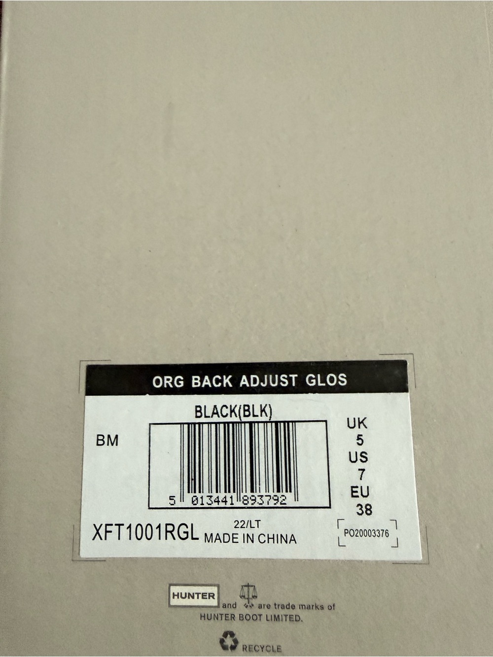 Hunter Black Gloss Tall Unisex Rain Boots - Picture 5 of 5